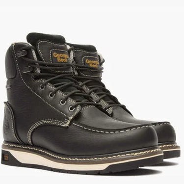 Georgia Boot AMP LT Wedge Waterproof Moc-Toe Work Boot (Black) Size Men's 10W