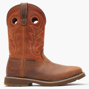 Georgia Boot Core 37 Western 11" Waterproof Pull-On Work Boot (Brown Rust) Size 8 1/2M