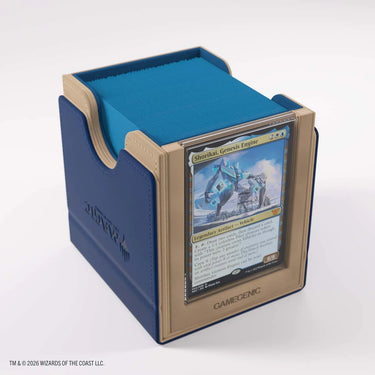 Fatehold Sidekick Pro deck box open, showing sleeved cards inside
