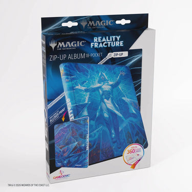 Reality Fracture Zip-Up Album 18-Pocket in its retail box packaging