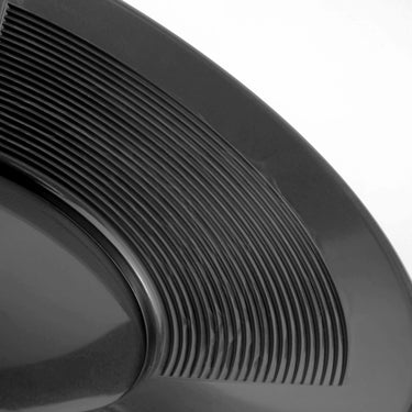10" Black Dual Riffle Gold Pan,3" x 1/4" Deep Riffles