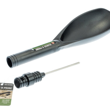 14" Black Scoop with Steel Probe in Handle, For Gold Panning/Gardening