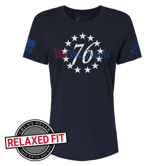 WOMEN'S 76 WE THE PEOPLE RELAXED FIT T-SHIRT - NAVY Medium