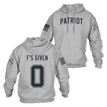 Grunt Style Zero F's Given Hoodie (Sport Grey) Size 3XL