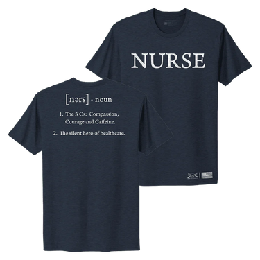 Grunt Style Women's Nurse Defined Boyfriend Fit T-Shirt (Midnight Navy) Size L