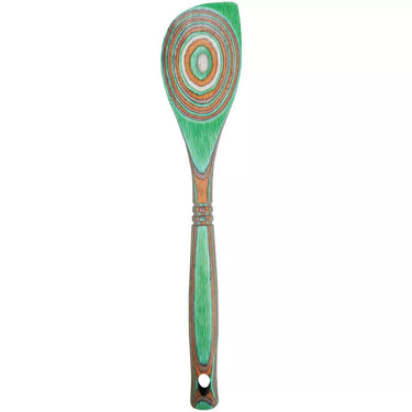 Island Bamboo Pakkawood 12-Inch Corner Spoon (Mint)