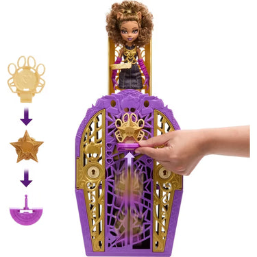 Monster High Skulltimate Secrets Hauntlywood Mysteries Doll, Clawdeen Wolf with 19+ Surprises
