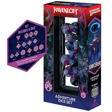 Sirius Dice: Dungeons & Dragons Adventure Dice Set - Sorcerer - Purple (14)