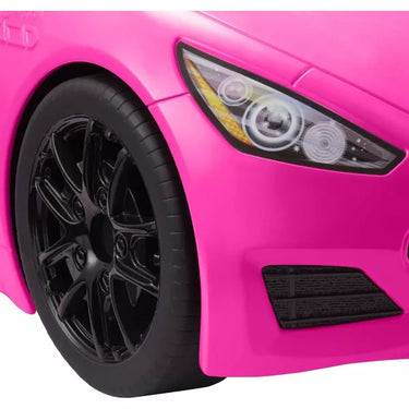 Barbie Pink Convertible 2-Seater Vehicle With Rolling Wheels, For 3 To 7 Year Olds