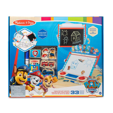 Melissa & Doug PAW Patrol Wooden Double-Sided Tabletop Art Center Easel - 33pc