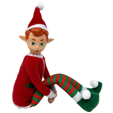 The Original Elf 12 Inch Christmas Elf Doll Plush Body with Flexible Dangling Legs
