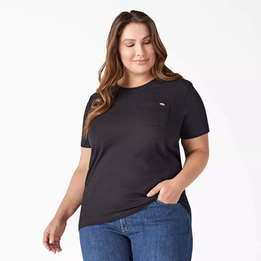 Dickies Women's Plus Heavyweight Short Sleeve T-Shirt (Black) Size XL
