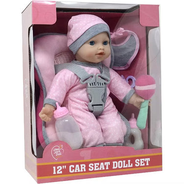 The New York Doll Collection 12 Inch Car Seat Doll Set