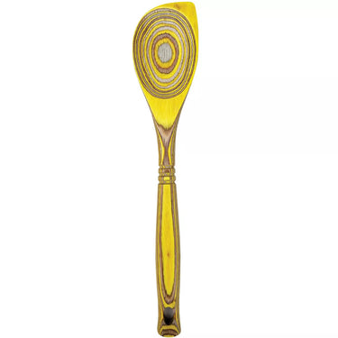 Island Bamboo Pakkawood 12-Inch Corner Spoon (Lemon)