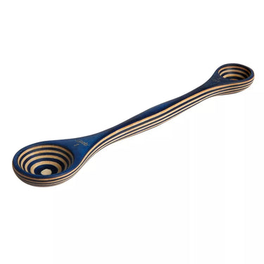 Island Bamboo 9-Inch Pakkawood Double Sided Measuring Spoon (Blue)