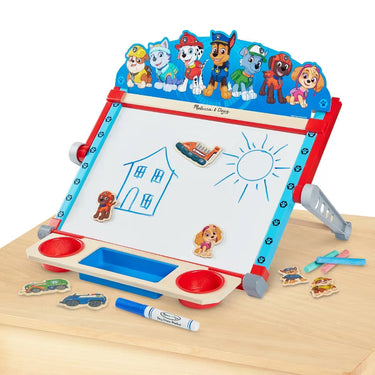 Melissa & Doug PAW Patrol Wooden Double-Sided Tabletop Art Center Easel - 33pc