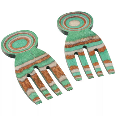 Island Bamboo Pakkawood Salad Hands (Mint)