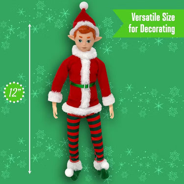 The Original Elf 12 Inch Christmas Elf Doll Hard Body with Flexible Joints