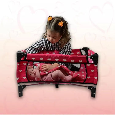 The New York Doll Collection Baby Doll Crib Set Pink Hearts 3 out of 5 stars with 4 reviews 4