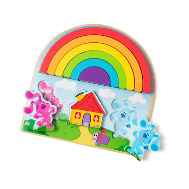 Melissa & Doug Blues Clues & You! Rainbow Stacker Puzzle: Wooden Set, 9 Pieces
