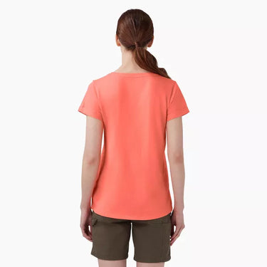 Dickies Women’s V-Neck T-Shirt (Coral Fusion) Size L