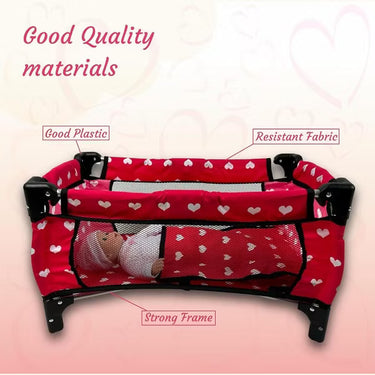 The New York Doll Collection Baby Doll Crib Set Pink Hearts 3 out of 5 stars with 4 reviews 4