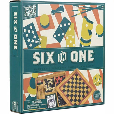 Six in One Wooden Game Set