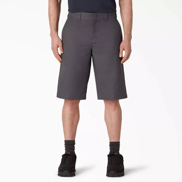Dickies Cooling Active Waist Flat Front Shorts (Charcoal) Waist Size 30