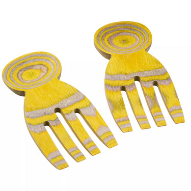 Island Bamboo Pakkawood Salad Hands (Lemon)