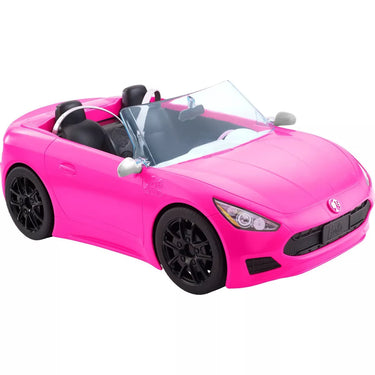 Barbie Pink Convertible 2-Seater Vehicle With Rolling Wheels, For 3 To 7 Year Olds