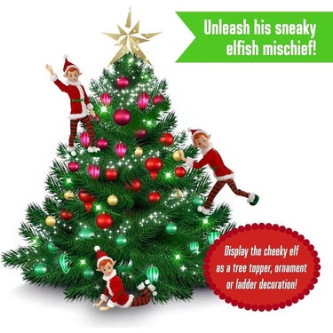 The Original Elf 12 Inch Christmas Elf Doll Hard Body with Flexible Joints