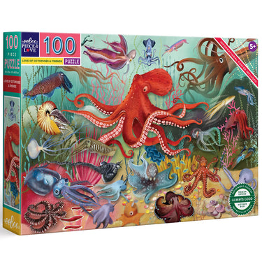 Love of Octopuses & Friends - 100 Piece Puzzle