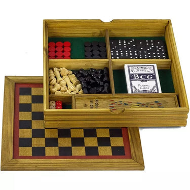 Six in One Wooden Game Set