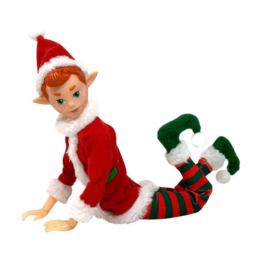 The Original Elf 12 Inch Christmas Elf Doll Hard Body with Flexible Joints