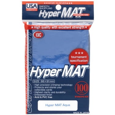 KMC Card Sleeves: Hyper Mat - Aqua (100)
