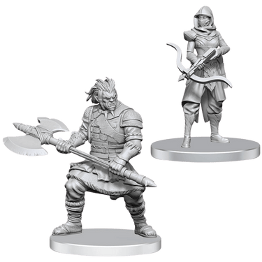 Dungeons & Dragons: Nolzur's Marvelous Miniatures - Assassin & Berserker (Unpainted)
