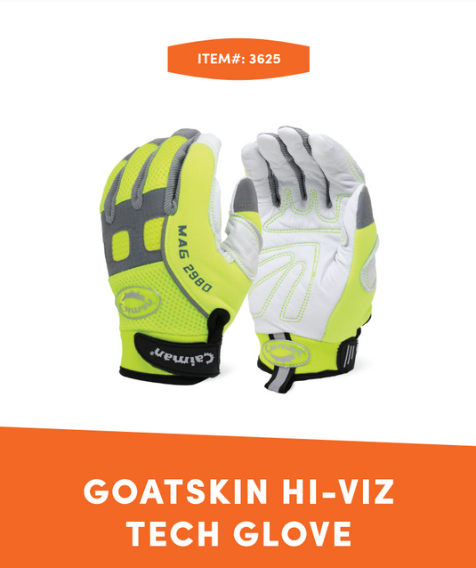 Goatskin Hi-Viz Tech Glove Medium