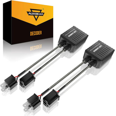 Auxbeam H4/9003 C20-model Decoder-pro Enhanced Led Headlight Bulbs Canbus Decoder Harness Resistor Conversion Kit 2pcs/set