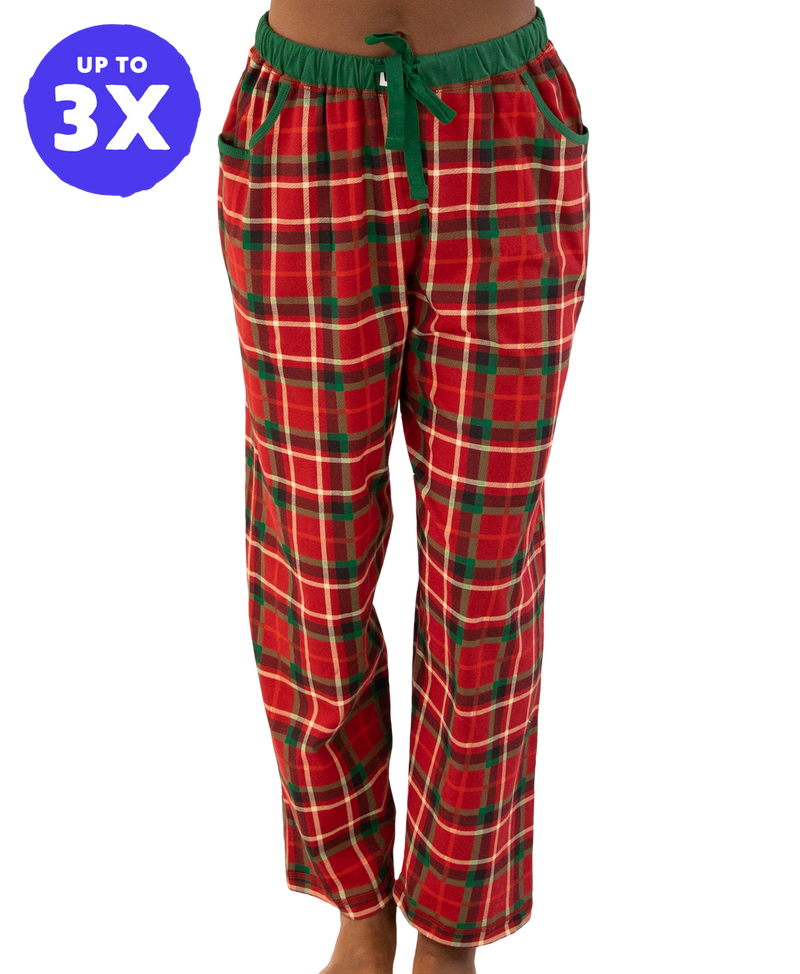 Load image into Gallery viewer, Christmas Plaid Women&#39;s Regular Fit PJ Pant 3XL
