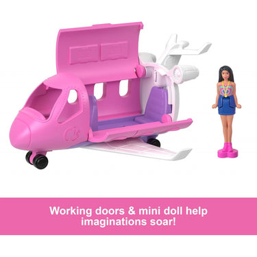 Barbie Mini Barbieland Doll & Vehicle Set With 1.5-Inch Doll & Dreamplane With Color-Change