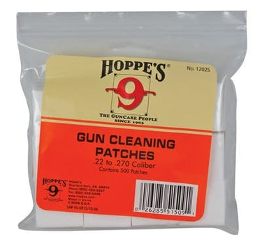 Hoppe's Cotton Gun Cleaning Patches 650pk .270-.35 Caliber