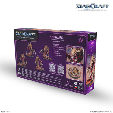 Back of the StarCraft Hydralisk expansion box
