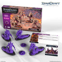 Hydralisk expansion box with four purple Hydralisk miniatures on bases and cards