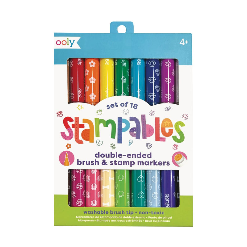 Load image into Gallery viewer, Ooly Stampables Double-Ended Stamp Markers (18 Set)
