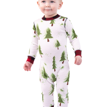 Lazy One Infant's Onesie Flapjack (Evergreen/Red Plaid) Size 18M