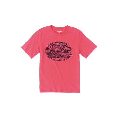 Wrangler Boy's Graphic T-Shirt (Molten Lava Red) Size M