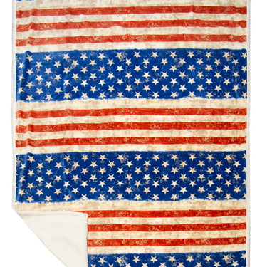 Carstens Wrangler® Stars & Stripes Plush Sherpa Throw