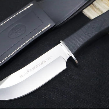 Muela Knives ABORIGEN-13G Fixed Blade - Black Rubber Handle / Nitro-42 Steel Blade