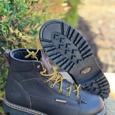Georgia Men's 6" Lace To Toe Soft Toe Boot (Brown) Size 12W