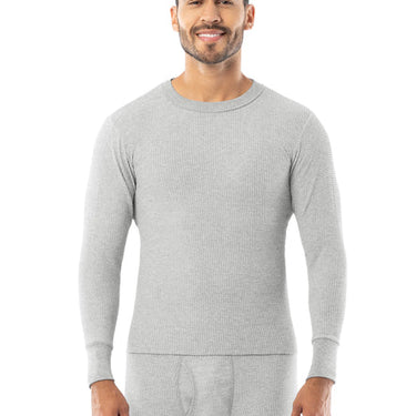 Indera Mills Men's Traditional Waffle Crew (Grey) Size